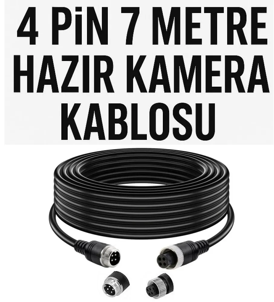 4 Pin 7 Metre Hazır Kamera Kablosu