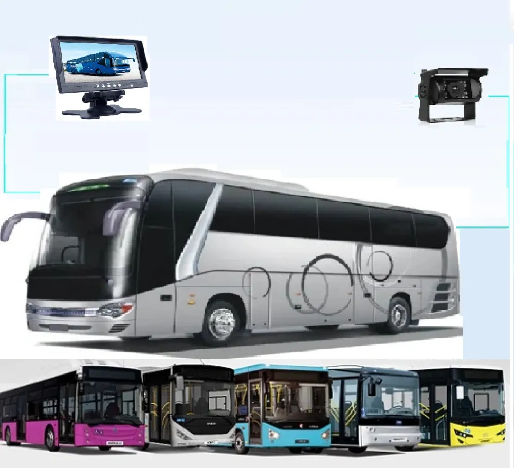 7 İnç Monitörlü Otobüs ve Minibüs İçin Geri Görüş Kamera Seti