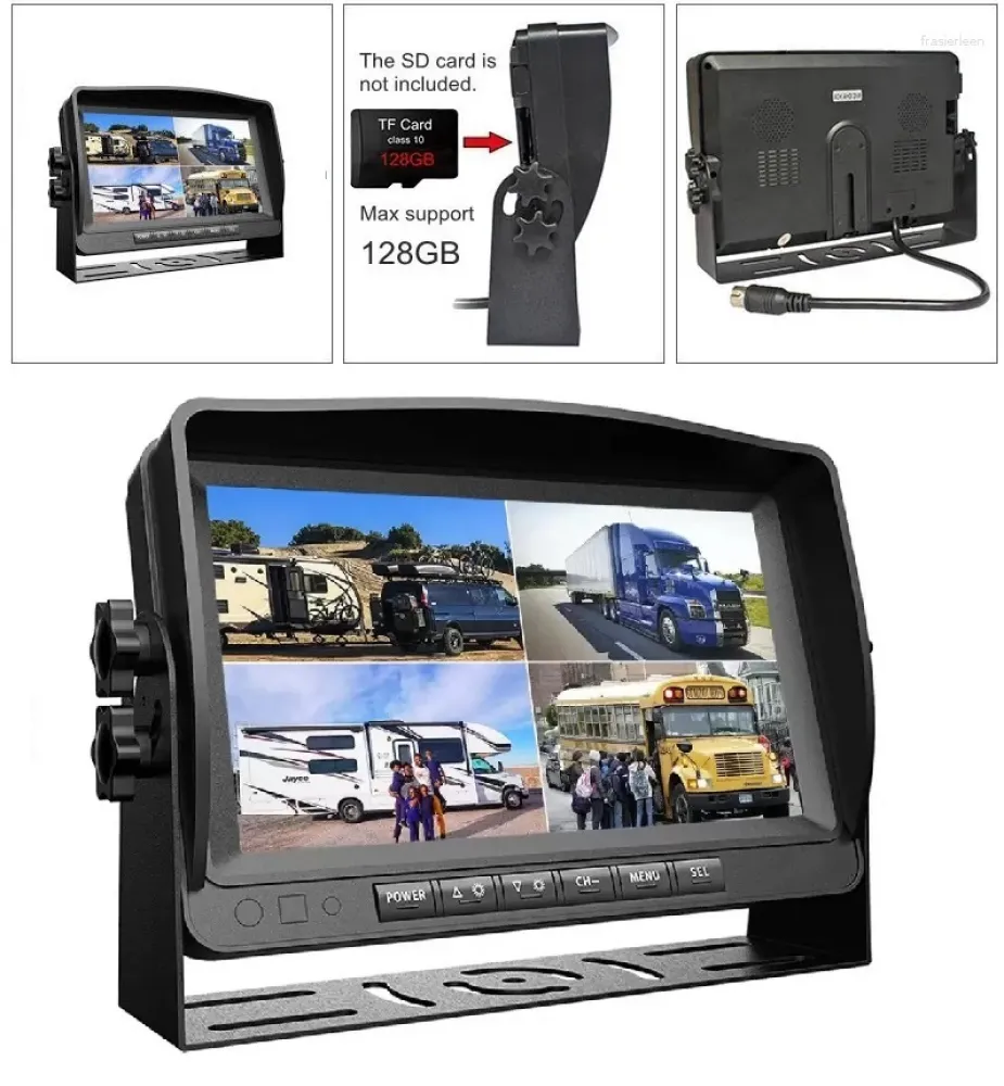 9 İnç 4 Kanal Kayıt Özellikli Araç Monitörü | 256 GB SD Kart Destekli