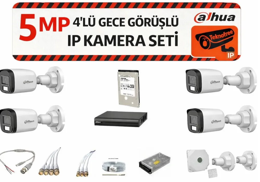 Çöp Kamyonlarına Uygun 4 Kameralı Kayıtlı Araç Güvenlik Kamera Seti