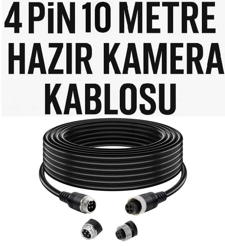 4 Pin 10 Metre Hazır Kamera Kablosu