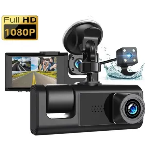 3 Kameralı Araç İçi Kayıt Cihazı | Ön, İç ve Arka Görüş – Cardvr Dash Cam