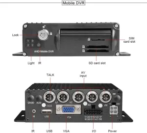 4 Pin Bağlantılı 4 Kanal AHD 1080P SD Kart Uyumlu Profesyonel Mobil DVR Kayıt Cihazı