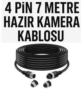 4 Pin 7 Metre Hazır Kamera Kablosu