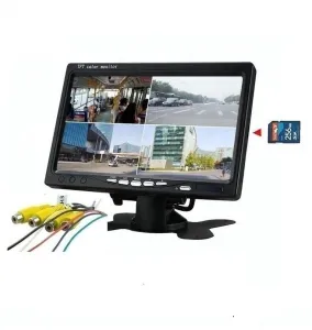 7 İnç SD Kart Girişli 4 Kanal AHD Quad Görüntü Destekli Araç Monitörü