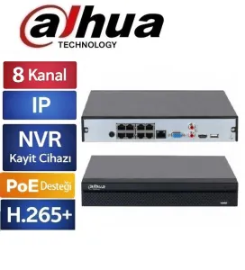 Dahua NVR2108HS-8P-T 8CH 8MP H265+ PoE NVR