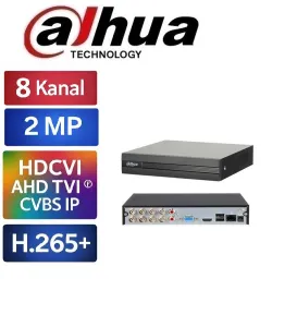Dahua XVR1B08-I 8 Kanal 2MP H265+ HDCVI AHD IP Kamera Kayıt Cihazı