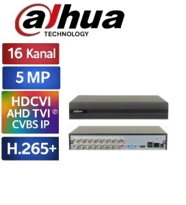 DAHUA XVR5116HS-I3 16 Kanal 5MP H265+ HDCVI AHD XVR Kayıt Cihazı