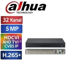 Dahua XVR5232AN-I3 32 Kanal 5MP H265+ Full HD AHD HDCVI XVR Kayıt Cihazı