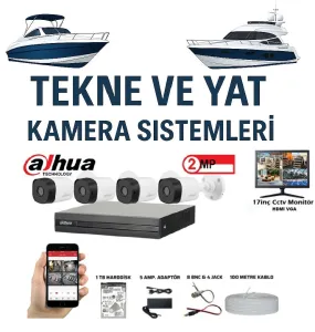 Deniz Taşıtları İçin 4 Kameralı Güvenlik ve İzleme Sistemi