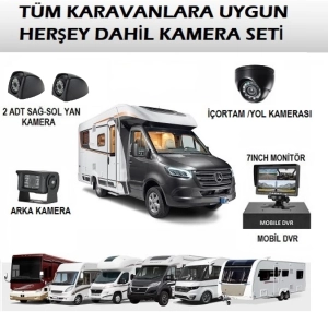Kayıt Çihazlı 4 Kameralı Karavan Kamera Seti