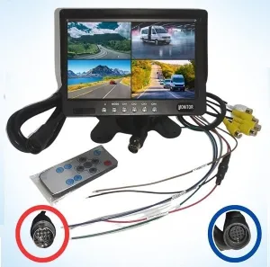 Orijinal 7İnch Mercedes Sprinter Uyumlu 13 Pin 4 Girişli Dörde Bölünebilen Araç Monitörü