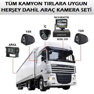 Tır ve Kamyonlar İçin Uzaktan İzlenebilir Kamera Kayıt Seti